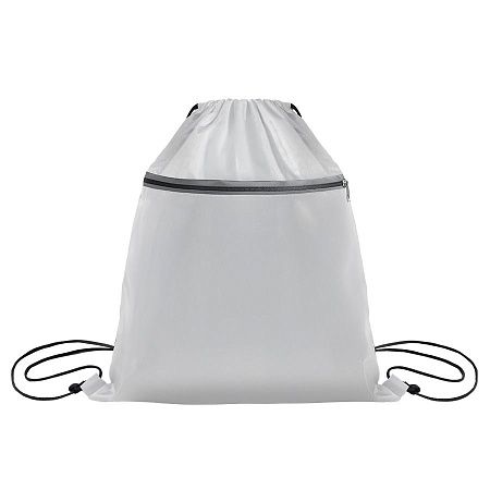 Рюкзак мешок  "Shift" со светоотражающей молнией, белый, 36*41 см, полиэстер 210D