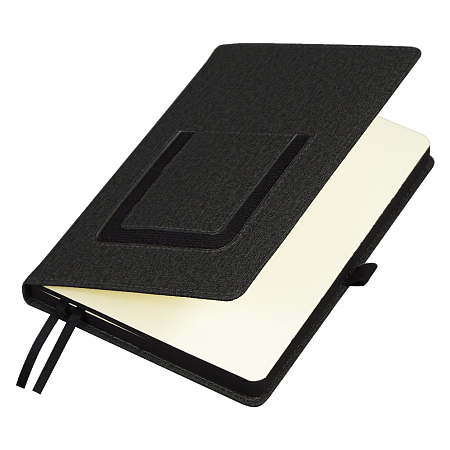 Ежедневник  Smart Wallet Cambric  A5, черный, недатированный, в твердой обложке с поролоном