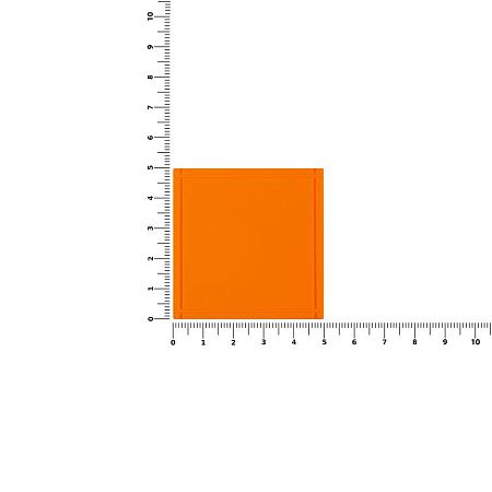 Лейбл из ПВХ Dzeta, L, оранжевый неон