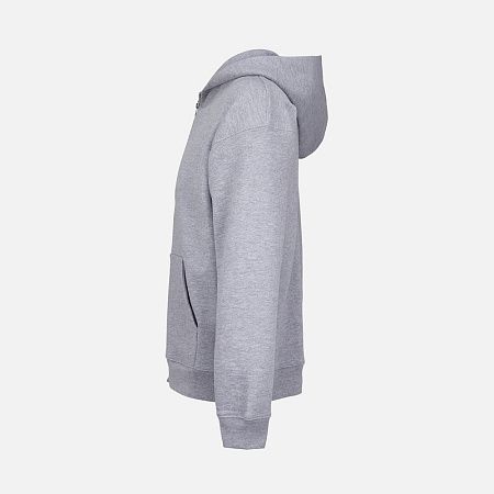 Толстовка унисекс на молнии Jelo, серый меланж, размер XXL