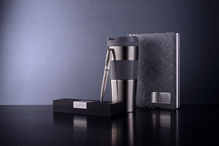 Термостакан Hard Work, вакуумный, темно-серый (графит)