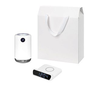 Подарочный набор Блисс (Bliss), Ригель (Rigel), белый (увлажнитель воздуха, зарядное устройство)