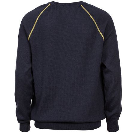 Джемпер Stitch с контрастной отделкой, синий с зеленым, размер M