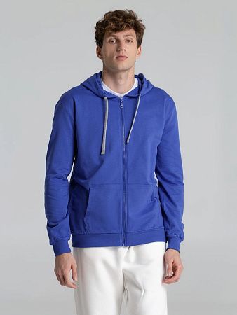 Толстовка на молнии с капюшоном Unit Siverga , ярко-синяя, размер XS
