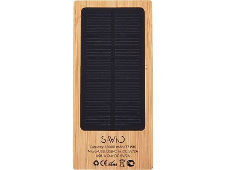 Внешний аккумулятор с подсветкой лого и солнечной панелью «Reedia S1», 10000 mAh