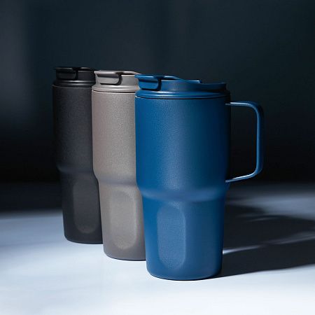 Термокружка вакуумная Авентура (Aventura), серая