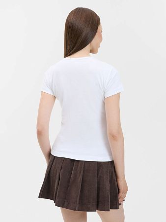 Футболка женская с круглым вырезом Lady 220 белая, размер M