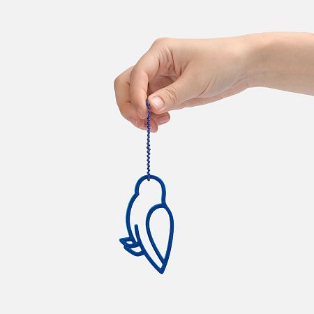 Подвеска «Сова», 3D-печать, синяя