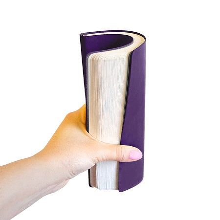 Бизнес-блокнот FUNKY А5, фиолетовый с  серым форзацем, мягкая обложка, в линейку