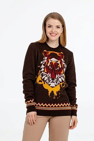 Джемпер Totem Tiger, коричневый, размер XL