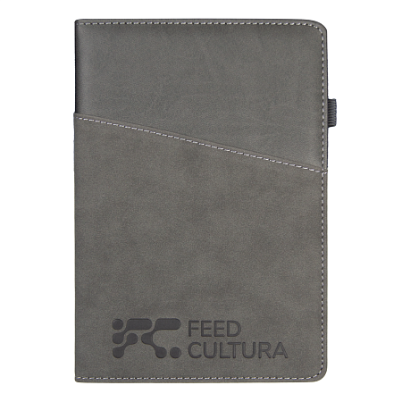 Ежедневник Smart Porta Nuba Latte Print Sample А5, серый/темно-серый, недатированный, в твердой обложке