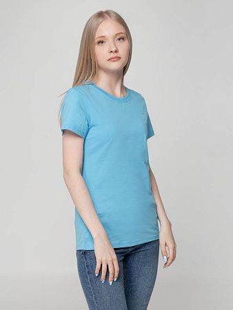 Футболка женская T-bolka Lady, голубая, размер L