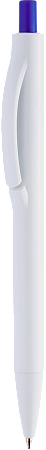 Ручка IGLA COLOR Белая с синей кнопкой 1033.01