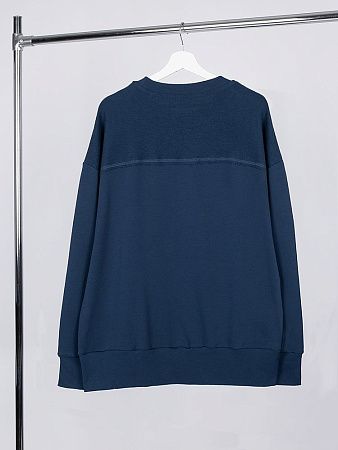 Свитшот оверсайз унисекс Vozduh, темно-синий, размер M/L
