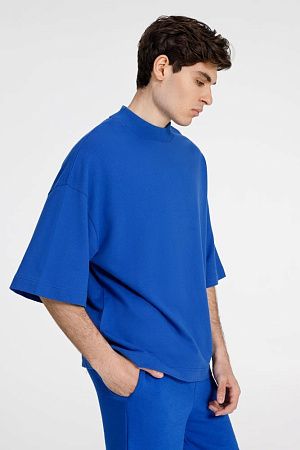 Футболка оверсайз унисекс T9, синяя, размер XL/2XL