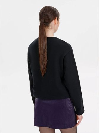 Лонгслив унисекс Siluetti Fuori, черный, размер S/M