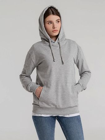 Толстовка с капюшоном Unit Kirenga, серый меланж, размер S