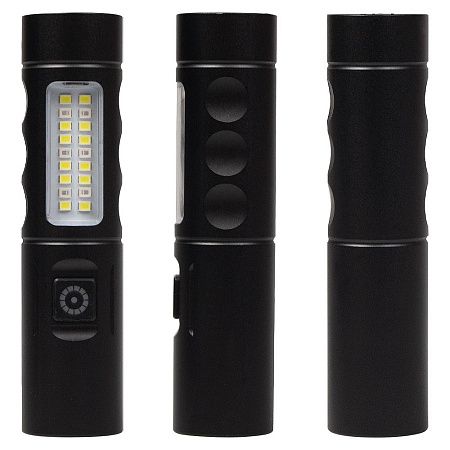 Фонарь Tools York, алюминиевый, аккумуляторный, с зарядкой type-c, черный