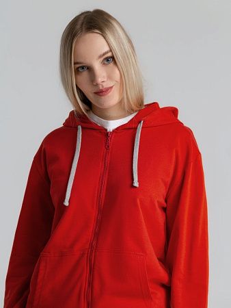 Толстовка на молнии с капюшоном Unit Siverga, красная, размер 3XL v2