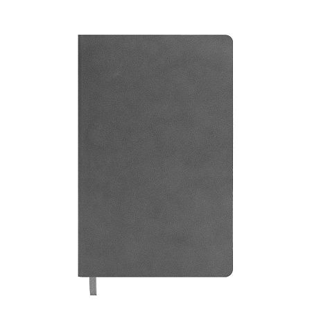 Бизнес-блокнот ALFI, A5, серый, мягкая обложка, в линейку