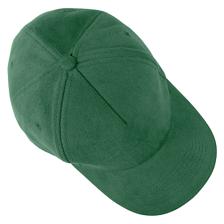 Кепка 5- панельная Salerno Heavy 350,  c белым сендвичем, темно-зеленая