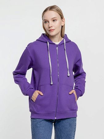 Толстовка на молнии с капюшоном Siverga Heavy, фиолетовая, размер XS