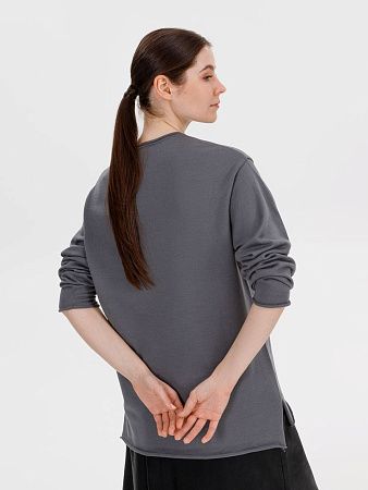 Лонгслив унисекс Siluetti Fuori, серый, размер S/M