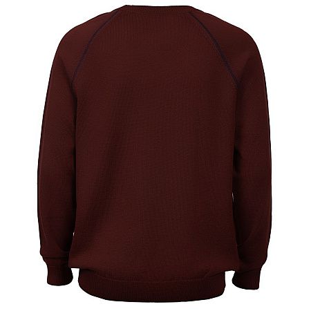 Джемпер Stitch с контрастной отделкой, бордовый с синим, размер XL