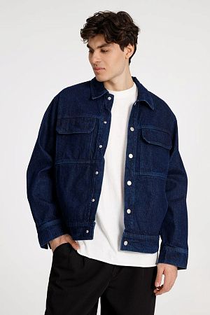 Куртка джинсовая O2, темно-синяя, размер M/L