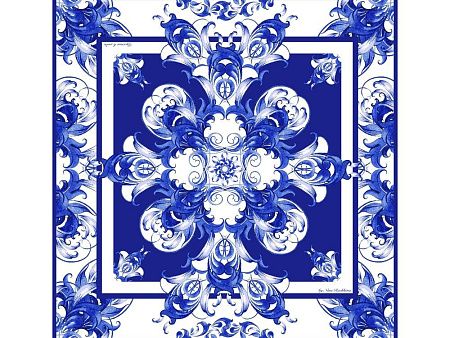 Набор: платок «Гжель» и свеча «Птица счастья»