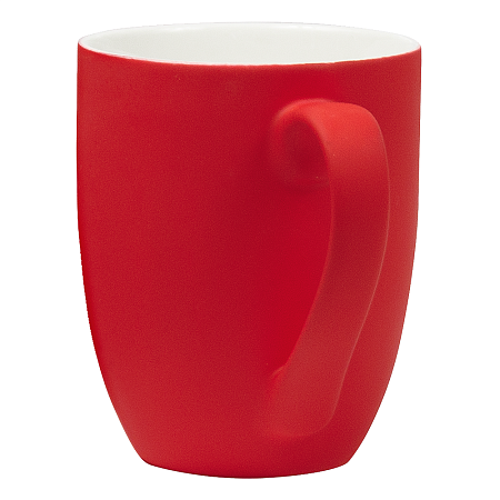 Кружка фарфоровая Cassa Grande Сlassic Soft софт тач с дефектами, красная, 350 мл
