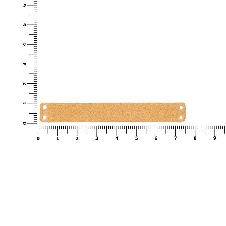 Лейбл кожаный Beta, XS, бежевый