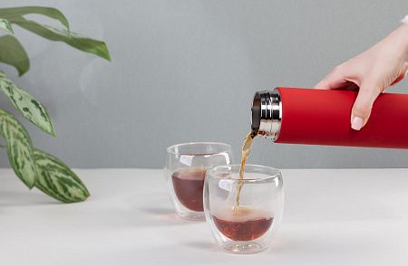 Термос "Бостон next" 500 мл с индикацией температуры, soft touch, сменная батарейка