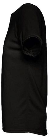 Футболка унисекс Sporty 140, черная, размер XXS