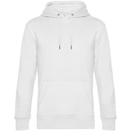 Толстовка с капюшоном унисекс King, белая, размер XS