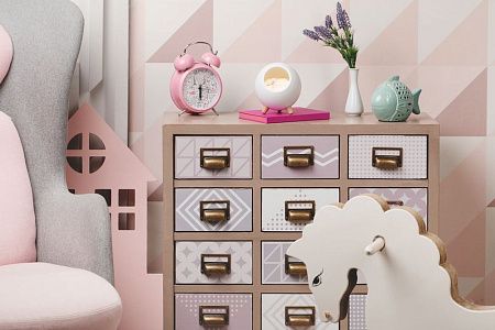 Беспроводная лампа-колонка Right Meow, розовая