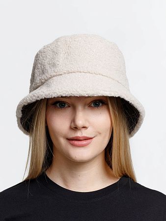 Панама Bucket двусторонняя утепленная, темно-серая с бежевым, размер S/M