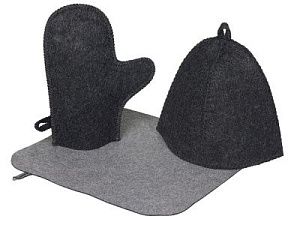 Банный набор из шапки, рукавицы и коврика «Calm»