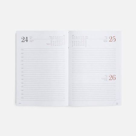 Ежедневник New Nebraska, датированный, красный