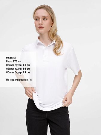 Рубашка поло унисекс Senti, белая, размер S