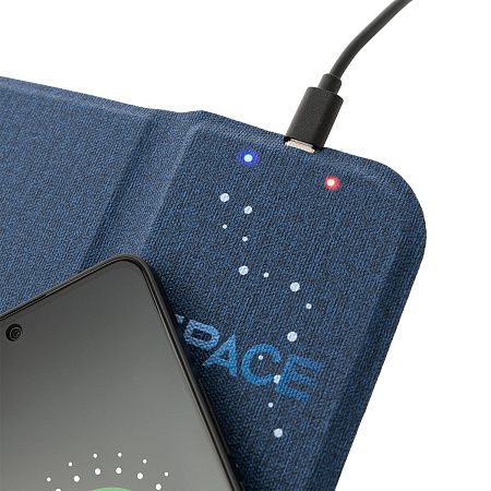 Коврик для мыши с беспроводным зарядным устройством 15W Онор (Honor), синий