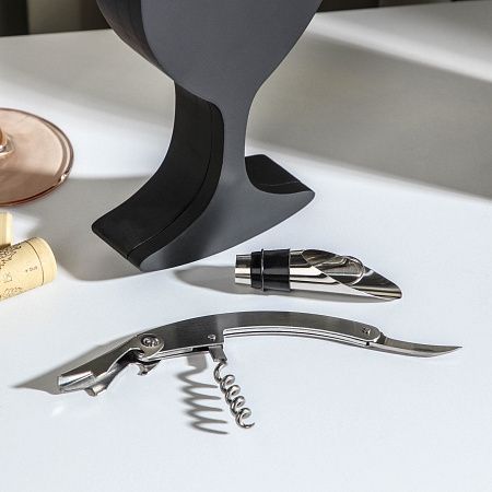 Набор для вина, 2 предмета: штопор, каплеуловитель