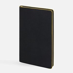 Ежедневник Trait, недатированный, черный с желтым