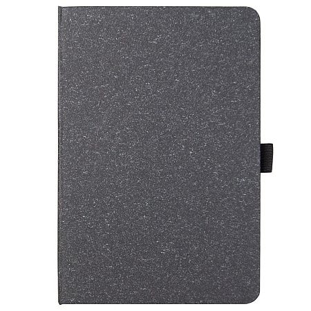 Блокнот Forest  Alfa Polo Recycled Paper А5, недатированный, в твердой обложке,  с резинкой и петлей для ручки, черный