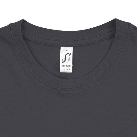 Футболка унисекс Regent 150, темно-серая (графит), размер L