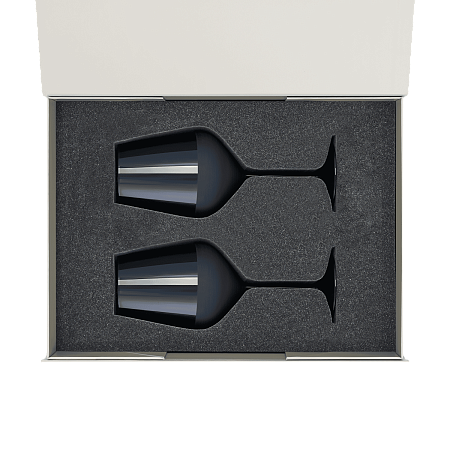 Подарочный набор 2 бокала для вина Сапфир (Sapphire) в серой коробке