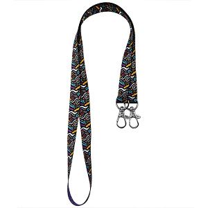 Ланъярд полноцветный Эл с двумя карабинами, 25 мм