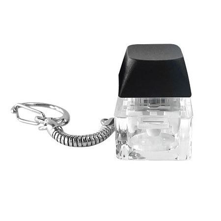 Брелок PUSH ME с LED подсветкой, Белый