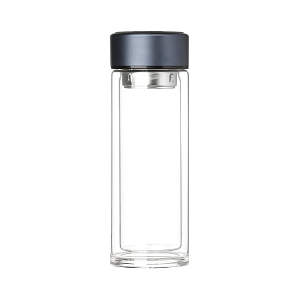 Бутылка стеклянная с двойными стенками Аравия (Aravia), синяя