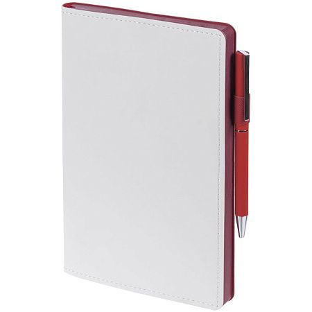 Ежедневник White Shall, недатированный, бело-оранжевый